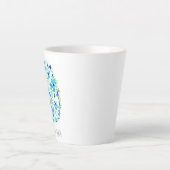 Blaues florales Osterei Milchtasse (Vorderseite)