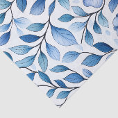Blaues florales Seidenpapier | Botanisches Geschen (Ausschnitt)