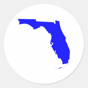 Blaues Florida Runder Aufkleber