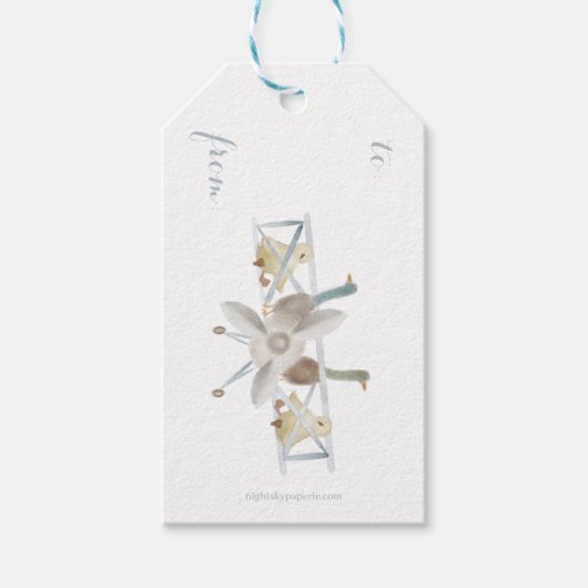 Blaues Flugzeug-Geschenk-Tag Geschenkanhänger (Vorderseite)