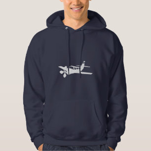 Blaues Flugzeug Hoodie