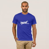 Blaues Flugzeug T-Shirt (Vorne ganz)