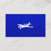 Blaues Flugzeug Visitenkarte (Rückseite)