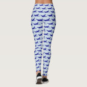 Blaues Flugzeugmuster Leggings (Rückseite)