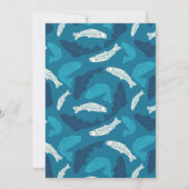 Blaues Forellenfisch — Party für die individuelle Einladung (Rückseite)