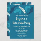 Blaues Forellenfisch — Party für die individuelle  Einladung (Vorne/Hinten)