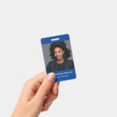 Blaues Foto Anpassbares Abzeichen Ausweis (Handheld)