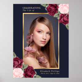 Blaues Foto Feier zum Lebensbeerenszeichen Poster