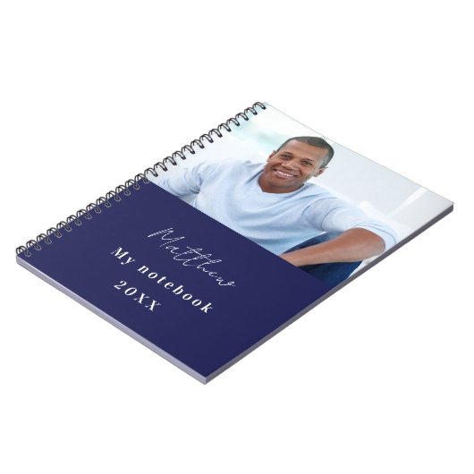 Blaues Foto Notizblock (Linke Seite)