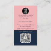 Blaues Foto - QR-Code beruflich Visitenkarte (Rückseite)