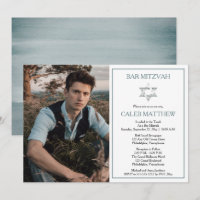 Blaues Foto | Star von David Bar Mitzvah