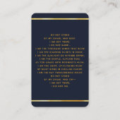 Blaues Foto Visitenkarte (Rückseite)