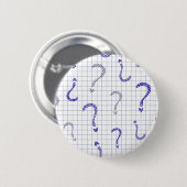 Blaues Fragezeichen nahtloses Muster Button (Vorne & Hinten)