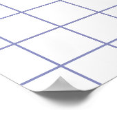 Blaues Fragezeichen nahtloses Muster Poster (Ecke)