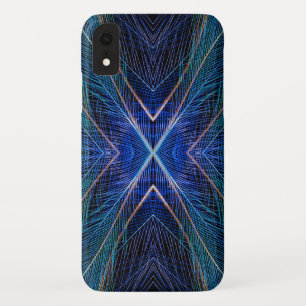 Blaues Fraktal-Feder-Design Case-Mate iPhone Hülle