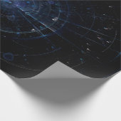 Blaues Fraktal Geschenkpapier (Ecke)