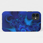 blaues Fraktal-iPhone-Case Case-Mate iPhone Hülle (Rückseite (Horizontal))