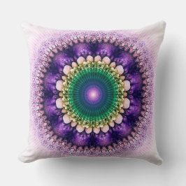 Blaues Fraktal Kissen