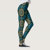 Blaues Fraktal  Leggings (Rechts)