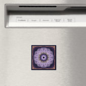 Blaues Fraktal mandala Magnet (In Situ (Geschirrspüler))