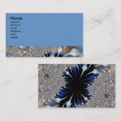 blaues Fraktal Visitenkarte (Vorne/Hinten)