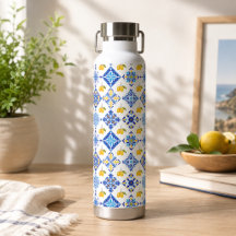 Blaues französisches Land-Lemonen-Muster 