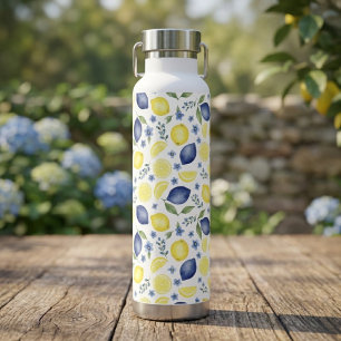 Blaues französisches Land-Limonen-Muster Trinkflasche