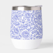 Blaues französisches Toile-Blumenmuster (Links)