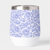 Blaues französisches Toile-Blumenmuster (Rückseite)
