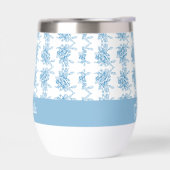 Blaues französisches Toile-Blumenmuster Name (Links)