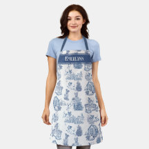 Blaues französisches Toile-Design für Hunde-Liebha