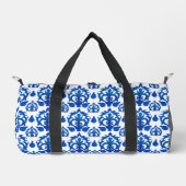 Blaues französisches Toile-Muster Duffle Bag (Vorderseite)