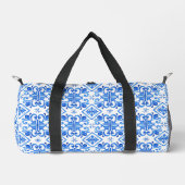 Blaues französisches Toile-Muster Duffle Bag (Vorderseite)
