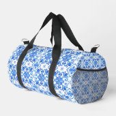 Blaues französisches Toile-Muster Duffle Bag (Rechte Ecke)