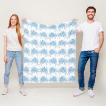 Blaues französisches Toile-Muster
