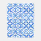 Blaues französisches Toile-Muster Fleecedecke (Vorderseite)