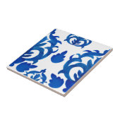 Blaues französisches Toile-Muster  Fliese (Seite)