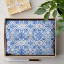 Blaues französisches Toile-Muster