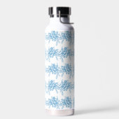 Blaues französisches Toile-Muster Trinkflasche (Links)