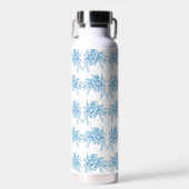 Blaues französisches Toile-Muster Trinkflasche (Vorne)