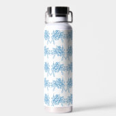 Blaues französisches Toile-Muster Trinkflasche (Rückseite)