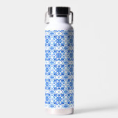 Blaues französisches Toile-Muster Trinkflasche (Vorne)