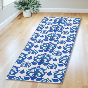 Blaues französisches Toile-Muster Yogamatte