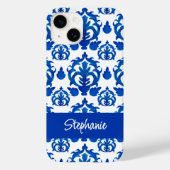 Blaues französisches Toile-Name Case-Mate iPhone Hülle (Rückseite)