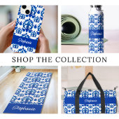 Blaues französisches Toile-Name Case-Mate iPhone Hülle