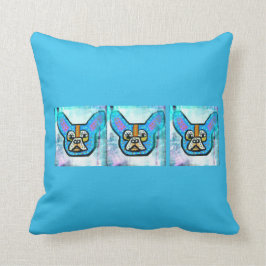 Blaues Frenchie Kissen