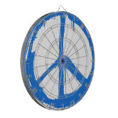 Blaues Friedenszeichen Dartscheibe (Vorderseite Links)