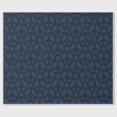 Blaues Friedenszeichen Geschenkpapier (Flach)