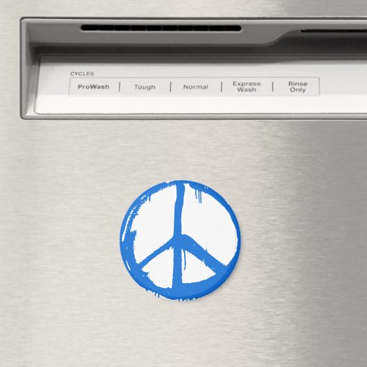 Blaues Friedenszeichen Magnet (In Situ (Geschirrspüler))