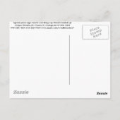 Blaues Friedenszeichen Postkarte (Rückseite)